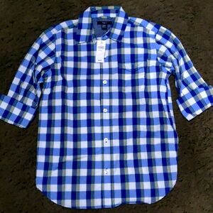 NWT Gap boy plaid shirt Size L